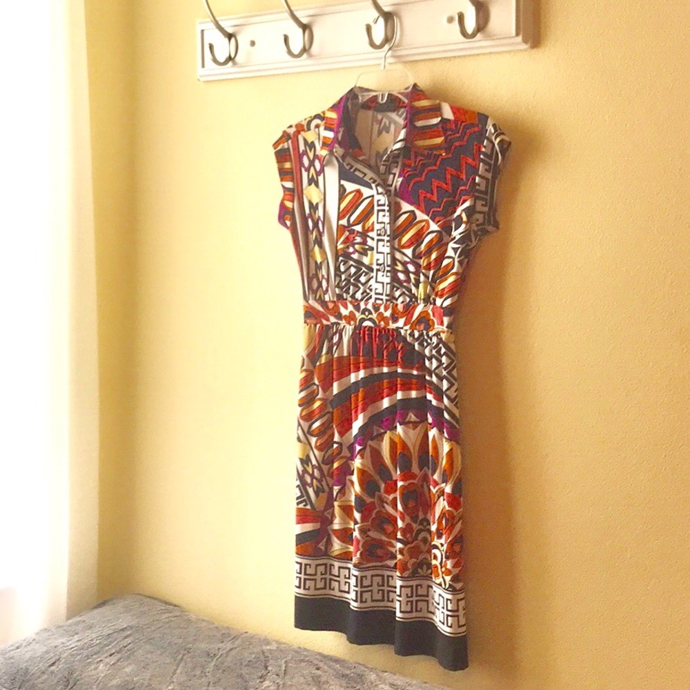 Cap sleeve shirt dress